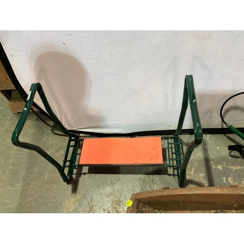 319 - GARDEN SPRAY GARDEN WHEELBARROW KNEELING STAND ETC