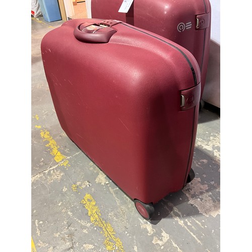 342 - 2 SAMSONITE BURGUNDY/RED  SUITCASES AND ONE OTHER