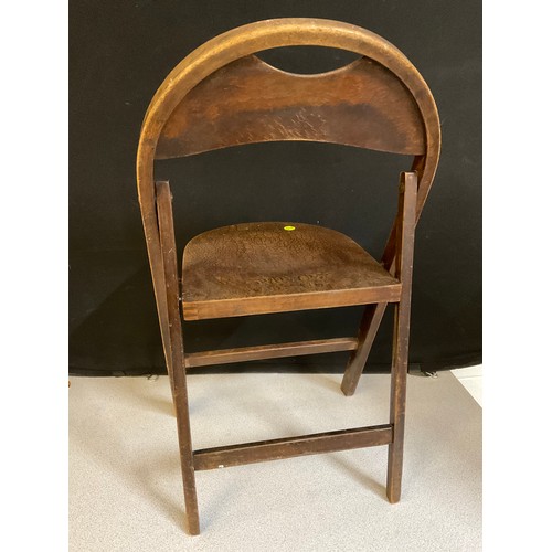 403 - TWO UPHOLSTERED FOOT STOOLS WOODEN FOLDING CHAIR,WICKER BASKET