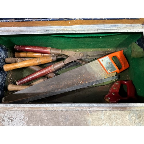 357 - THREE LARGE METAL TOOL BOXES AND CONTENTS