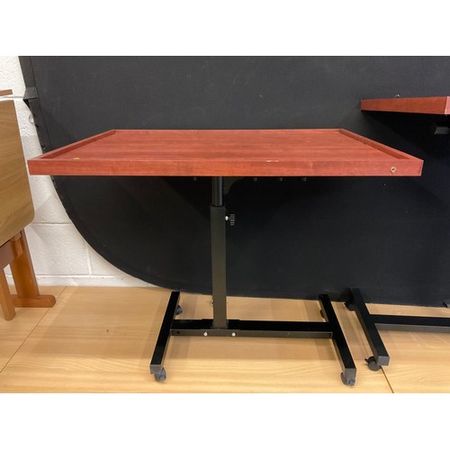 407 - PAIR OF ADJUSTABLE BED/CARD TABLES