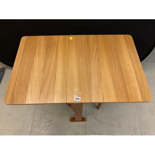 408 - SLIM DROP LEAF FORMICA TOP KITCHEN TABLE H29