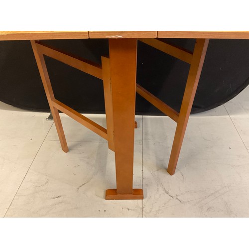 408 - SLIM DROP LEAF FORMICA TOP KITCHEN TABLE H29