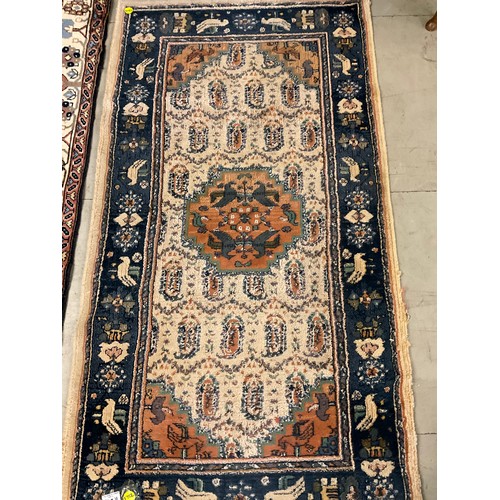 424 - BLUE PATTERNED RUG MADE IN EGYPT 59