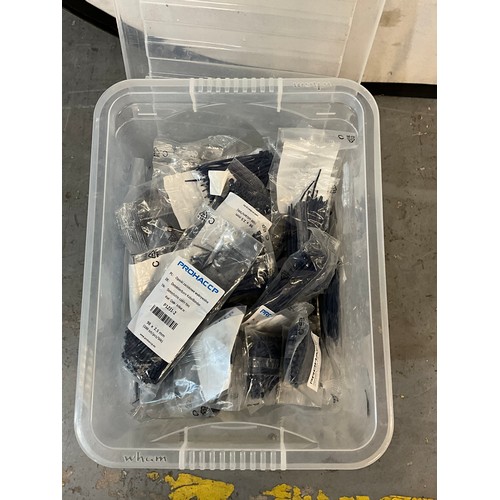 375 - BOX OF SMALL CABLE TIES IN SEALED PACKS OF 100