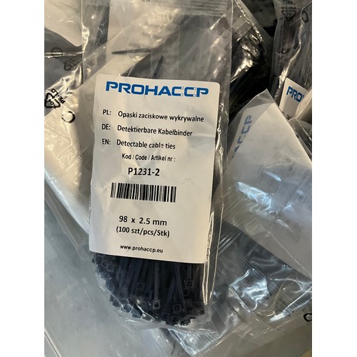 375 - BOX OF SMALL CABLE TIES IN SEALED PACKS OF 100