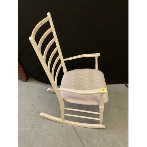 427 - WHITE PAINTED ROCKING CHAIR