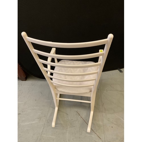 427 - WHITE PAINTED ROCKING CHAIR