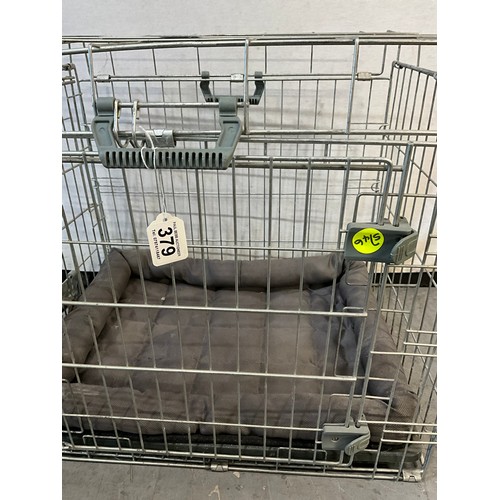 379 - FOLD UP TRAVEL PET CAGE H19