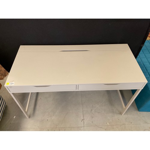 429 - MODERN GREY PAINTED DESK WITH CABLE ACCESS H30