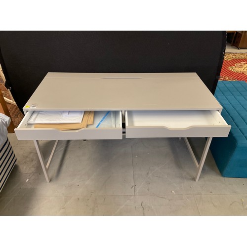 429 - MODERN GREY PAINTED DESK WITH CABLE ACCESS H30