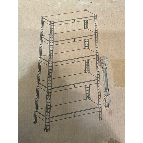 386 - METAL SHELF UNIT IN ORIGINAL BOX
(NEEDS ASSEMBLY)