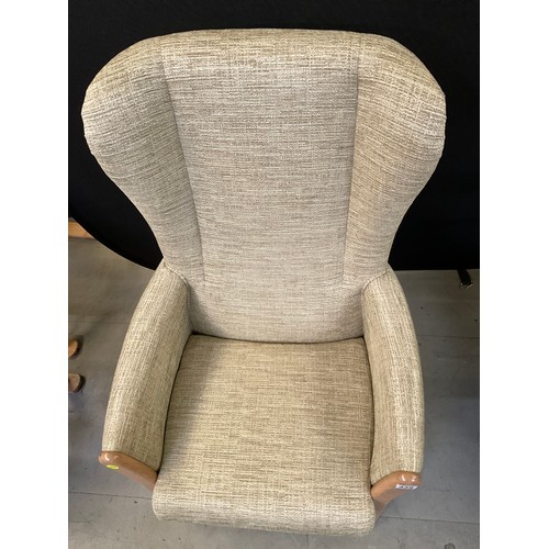 439 - MODERN WING BACK FIRESIDE CHAIR