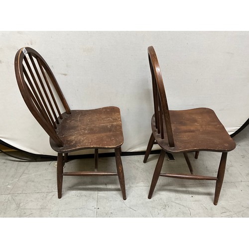 456 - PAIR OF SPINDLEBACK KITCHEN CHAIRS