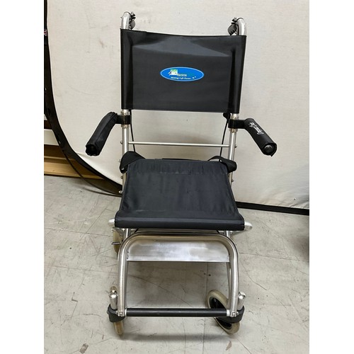 455 - FOLD AWAY COMPACT WHEELCHAIR WITH CARRYING BAG