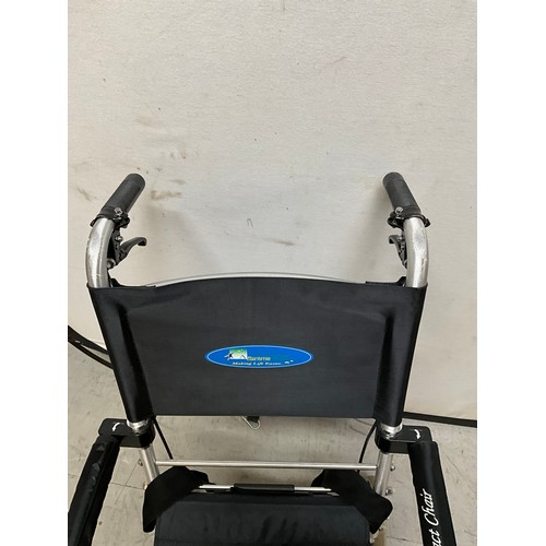 455 - FOLD AWAY COMPACT WHEELCHAIR WITH CARRYING BAG