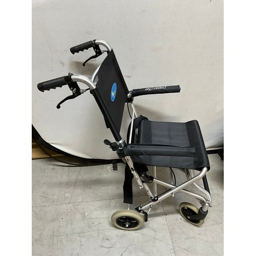 455 - FOLD AWAY COMPACT WHEELCHAIR WITH CARRYING BAG