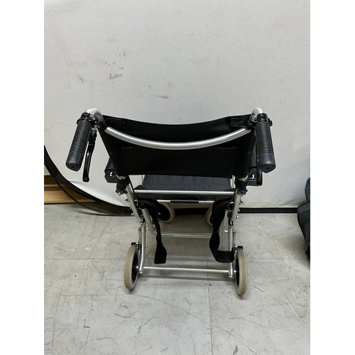 455 - FOLD AWAY COMPACT WHEELCHAIR WITH CARRYING BAG