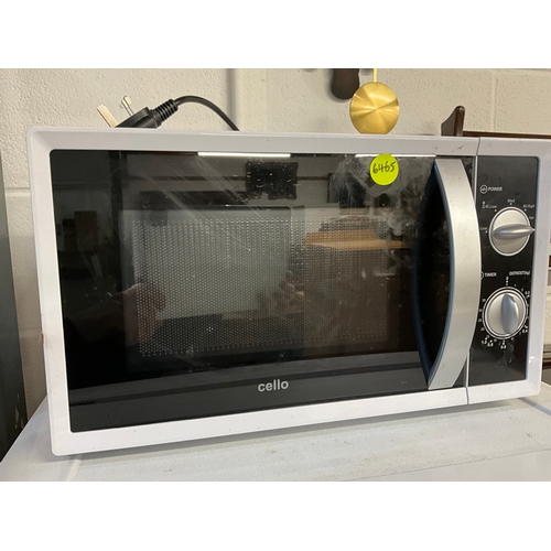 581 - “CELLO”MICROWAVE OVEN - HEIGHT 10”, WIDTH 12”, LENGTH 17”.