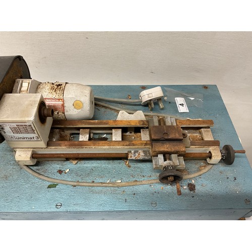 4 - SMALL MODEL MAKERS BENCH LATHE WITH ATTACHMENTS