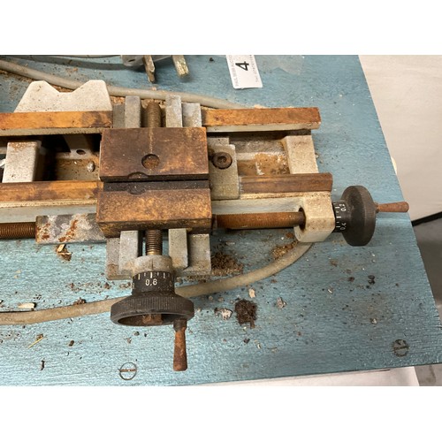 4 - SMALL MODEL MAKERS BENCH LATHE WITH ATTACHMENTS