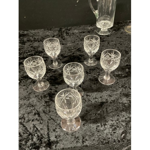 8 - TWO BOXES OF GLASSWARE TO INCLUDE VASES,JUGS,DRINKING GLASSES ETC