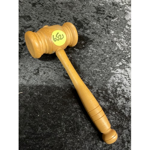 24 - WOODEN GAVEL AND BASE