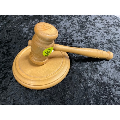 24 - WOODEN GAVEL AND BASE