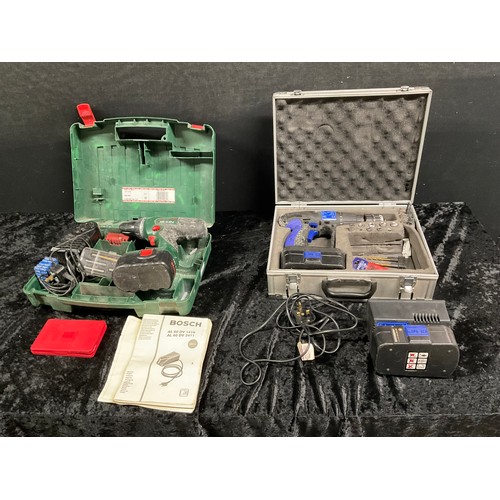 27 - TWO CASED CORDLESS DRILLS AND CHARGERS