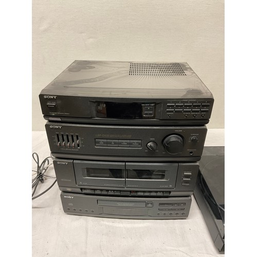 46 - SONY HI-FI TO INCLUDE RECORD DECK, CD,CASSETTE AND TUNER (NO SPEAKERS)