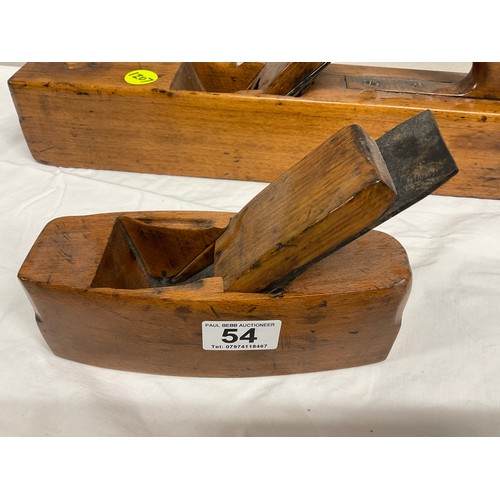 54 - THREE ANTIQUE WOODDBLOCK PLANES