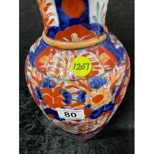 80 - VICTORIAN IMARI VASE H15