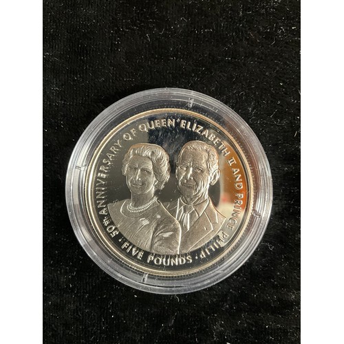 96 - GOLDEN WEDDING ANNIVERSARY SILVER PROOF COIN COLLECTION IN PRESENTION CASE WITH ORIGINAL CERTIFICATE... 