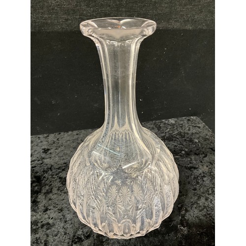 101 - FOUR VINTAGE DECANTERS TO INCLUDE ONE OF THISTLE DESIGN