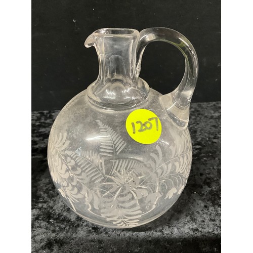 101 - FOUR VINTAGE DECANTERS TO INCLUDE ONE OF THISTLE DESIGN