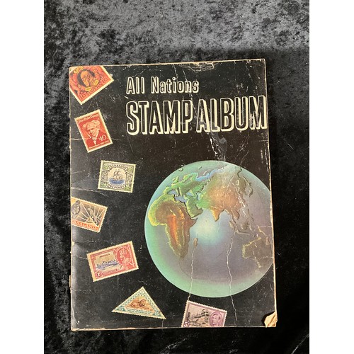 102 - COLLECTION OF STAMPS AND POSTCARDS TO INCLUDE 3 SCHOOLBOY ALBUMS AND QUANTITY OF LOOSE.