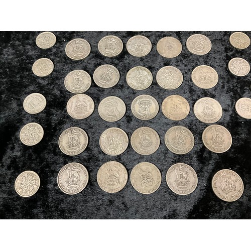 106 - QUANTITY OF SILVER SHILLINGS AND SIXPENCES