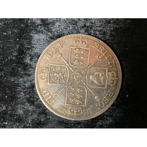 108 - VICTORIAN 1887 DOUBLE FLORING AND 1889 CROWN