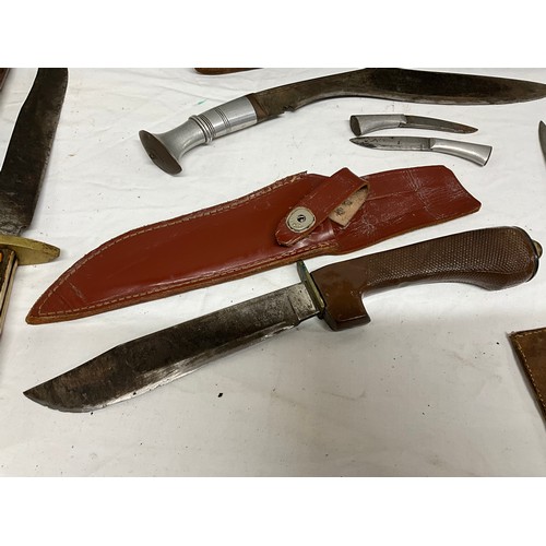 121 - SIX VINTAGE KNIVES