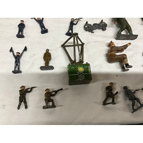 124 - TWO BOXES OF VINTAGE LEAD TOYS TO INCLUDE SOLDIERS AND NORTH AMERICAN INDIANS