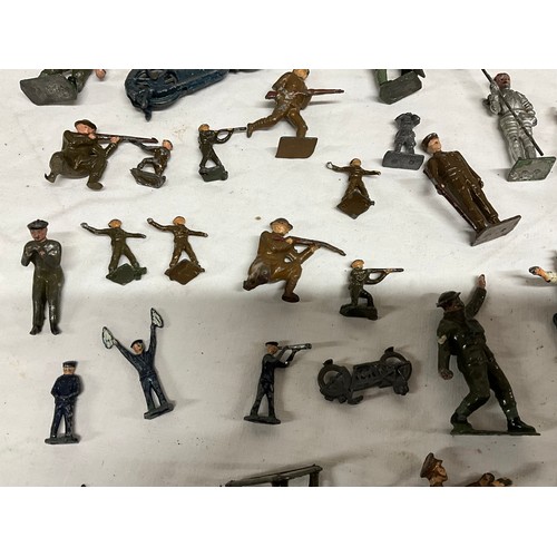 124 - TWO BOXES OF VINTAGE LEAD TOYS TO INCLUDE SOLDIERS AND NORTH AMERICAN INDIANS