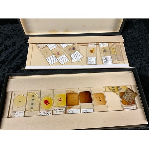 132 - TWO BOXES OF VINTAGE MICROSCOPE SLIDES