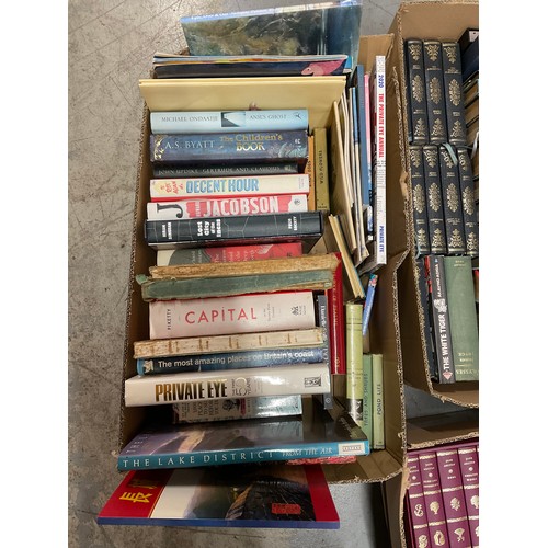 158 - THREE BOXES OF BOOKS TO INCLUDE EAGLE ANNUALS AND OTHER CHILDRENS BOOKS