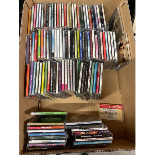 166 - BOX OF DVDS , BOXED SET OF ELVIS WORLDWIDE GOLD AWARD AND BOX OF KNITTING BOOKS