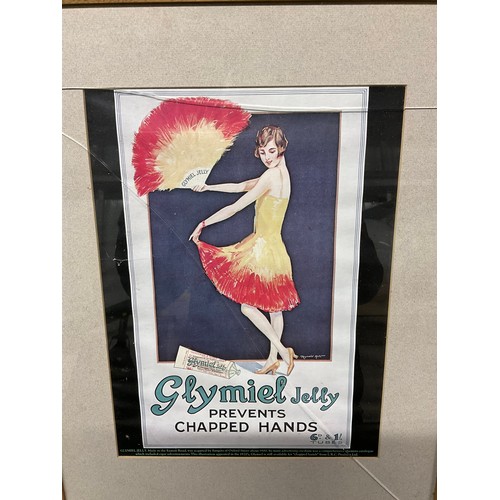 175 - TWO FRAMED VINTAGE STYLE ADVERTISING PRINTS FOR COLEMANS AND GLYMIEL 20” X 16”