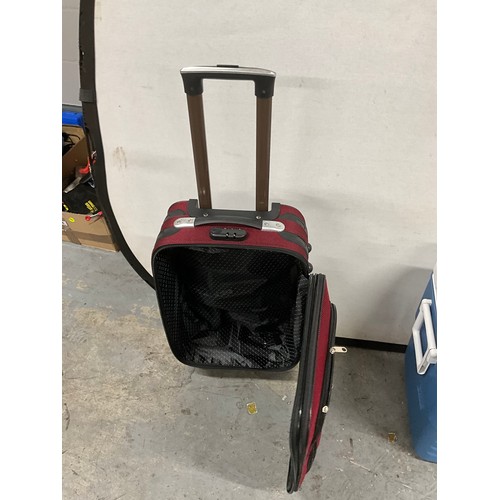 205 - LARGE COLEMAN COOL BOX AND SMALL SUITCASE