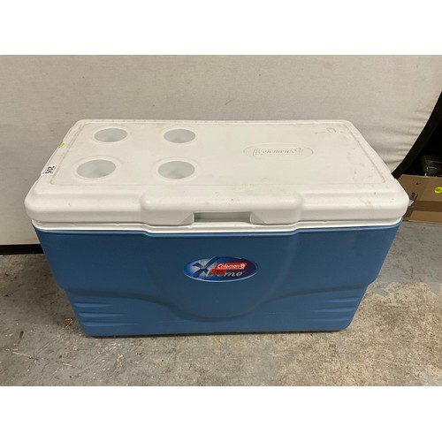 205 - LARGE COLEMAN COOL BOX AND SMALL SUITCASE