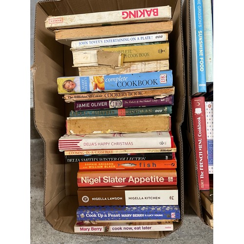 218 - TWO BOXES OF BOOKS TO INCLUDE COOKERY,NOVELS,POEMS,PAPERBACKS ETC