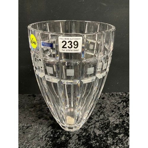 239 - WATERFORD MARQUIS CRYSTAL VASE H12