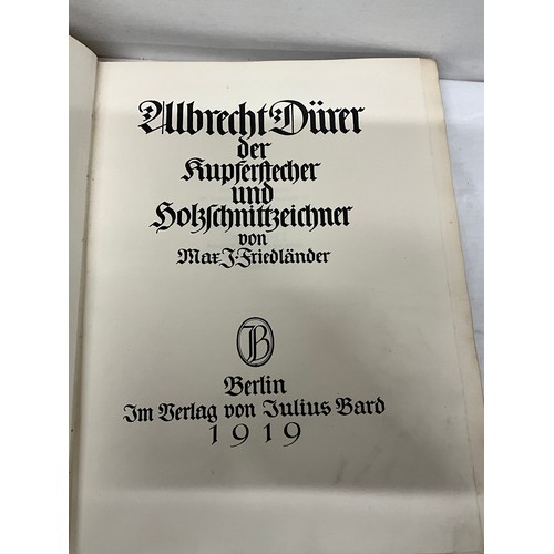 235 - BERLIN 1919 ALLBRESCT DURER DER KUPFERFTECHER UND HOLZLCHNITTZEICHNER PICTURE BOOK A/F